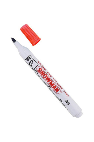 Snowman Beyaz Tahta Kalemi Bg-12 Kırmızı - 12 Adet Yuvarlak Uç Pra-108841-4890