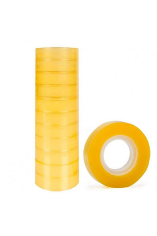 12 ADET ŞEFFAF KIRTASİYE BANDI PARA BANDI 11MM X30 Y.