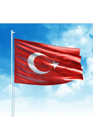 Tc Alpaka Kumaş Ay Yıldız Türk Bayrak 1 X 1,5 m 100x150 cm