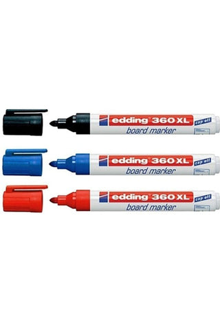 360xl Beyaz Tahta Kalemi 3'lü Set ( 1 Mavi+ 1 Siyah +1 Kırmızı )